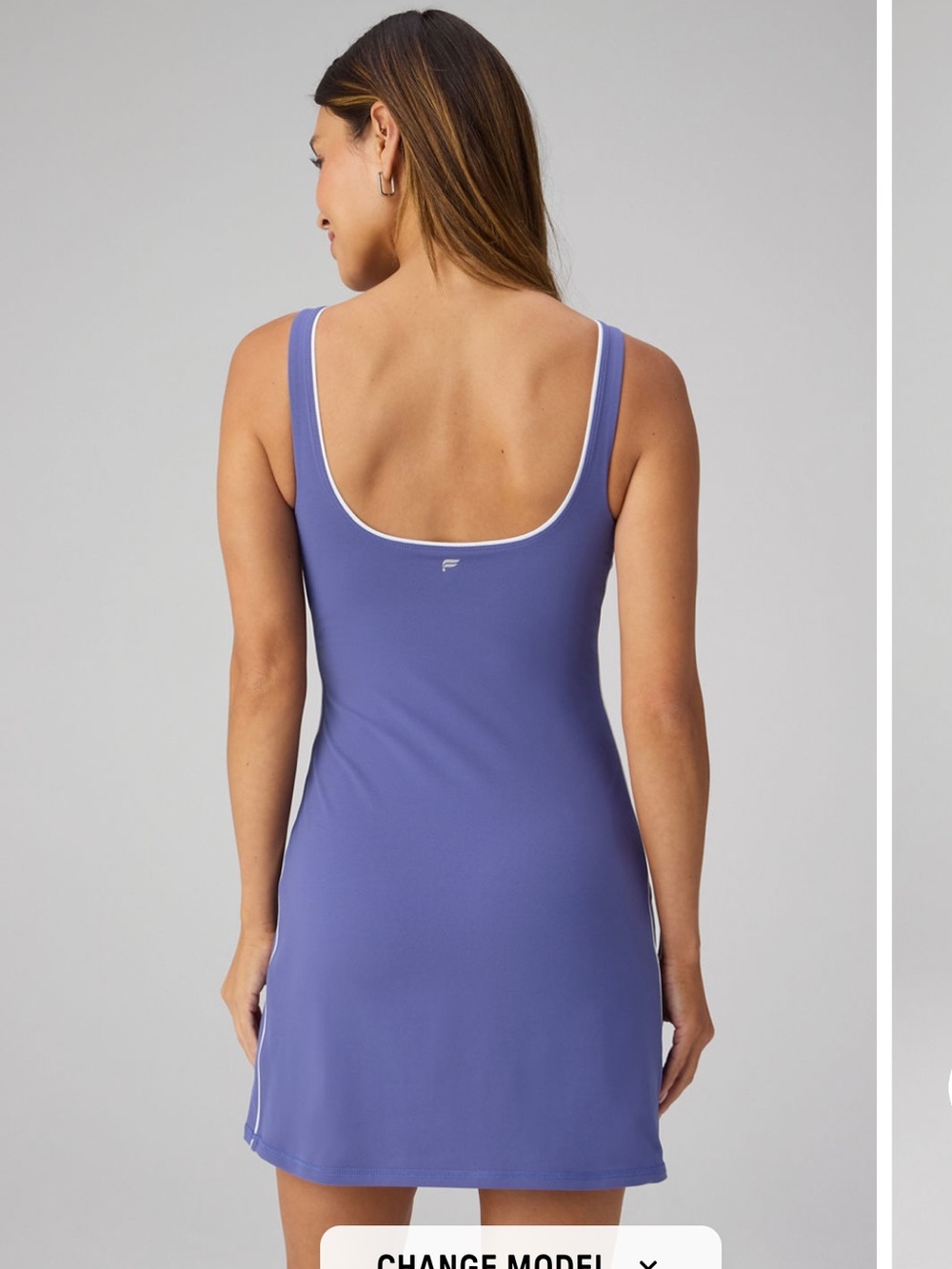 Fabletics Women's On The Go Classic Mini Dress Blue Dawn/Classic White Medium M - Picture 3 of 15